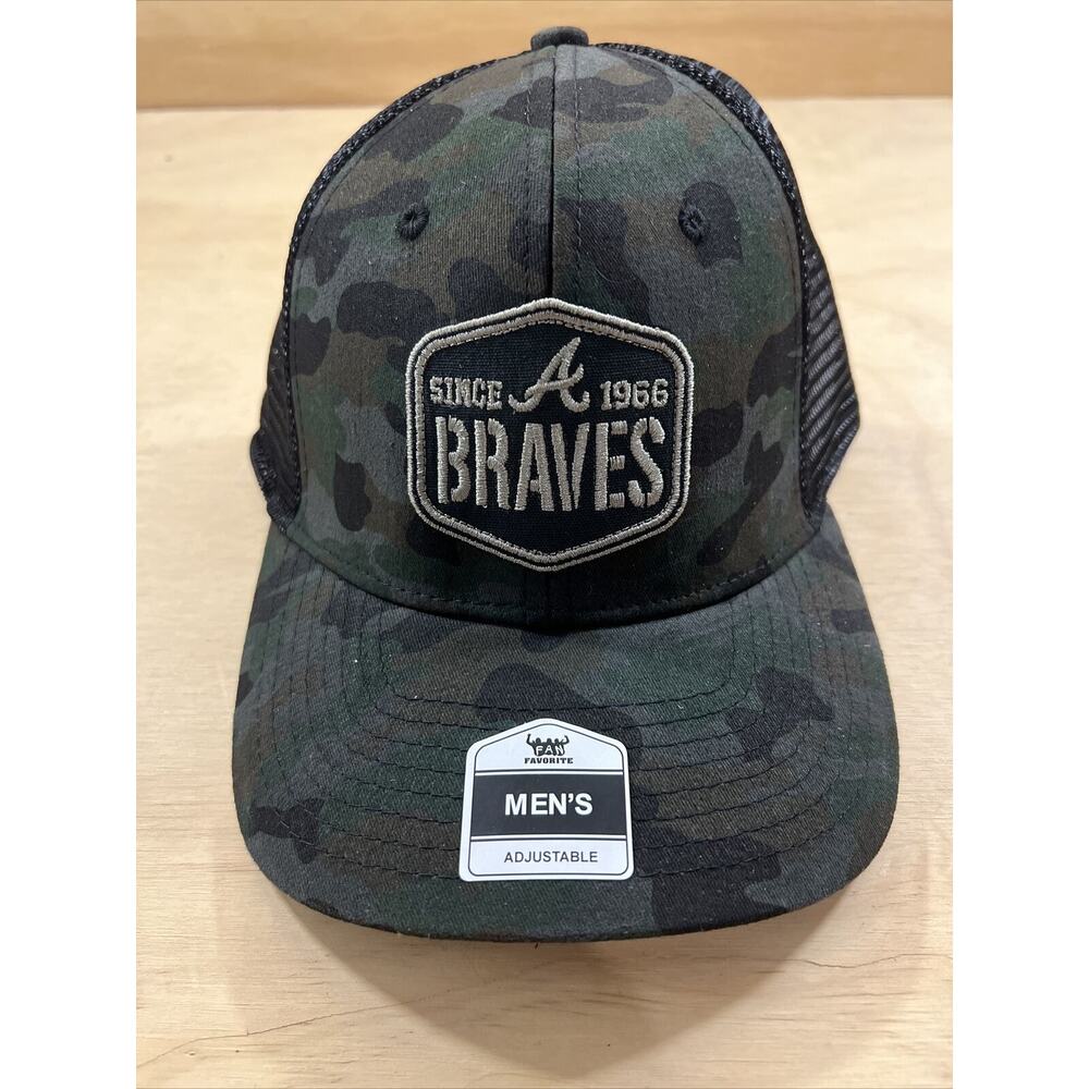 Atlanta Braves Camo Hat MLB NEW Snap Back Adjustable